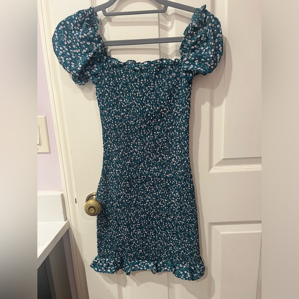 My Girl Green floral dress